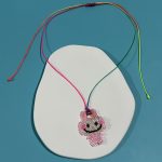 Κολιέ Labubu κεντημένο με χάντρες Miyuki και πολύχρωμο κορδόνι