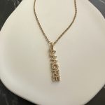 Κολιέ AMORE με ζιργκόν και χρυσή αλυσίδα