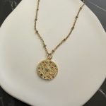 Κολιέ αστερισμοί με πολύχρωμα ζιργκόν και χρυσή αλυσίδα