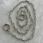 Ασημί αλυσίδα για τσάντα με κρίκους