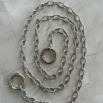 Ασημί αλυσίδα για τσάντα με κρίκους