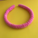 Στέκα για τα μαλλιά φούξια βελουτέ