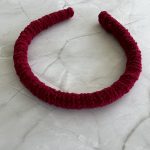 Στέκα για τα μαλλιά μπορντώ βελουτέ