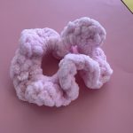 Λαστιχάκι για τα μαλλιά ροζ βελουτέ