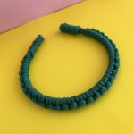 Στέκα για τα μαλλιά μακραμέ σε πράσινο χρώμα