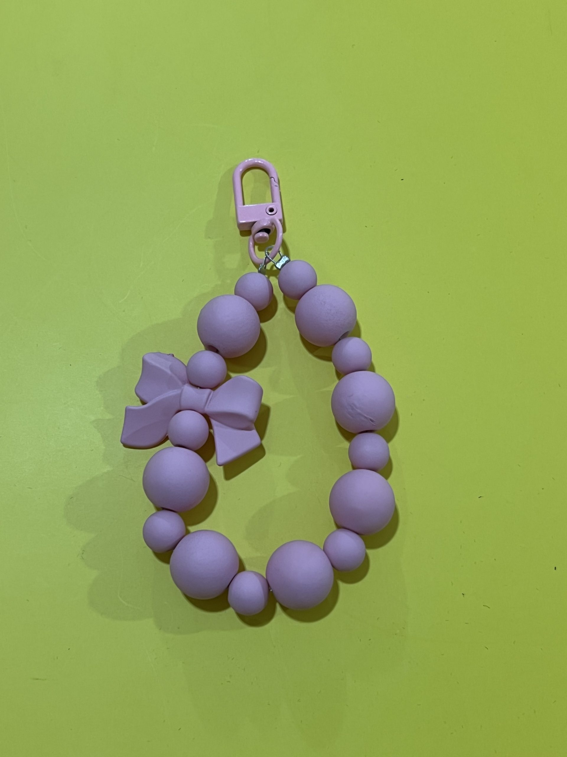 KEY133 Μπρελόκ με ροζ φιόγκο - Image 1