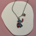 Κολιέ Stitch με ασημί αλυσίδα