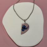 Κολιέ Stitch με ασημί αλυσίδα