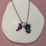 Κολιέ Stitch με ασημί αλυσίδα