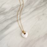 White Heart Necklace