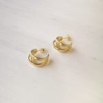 Mini Triple Hoops Golden