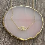 Κολιέ γούρι 2026 με ζιργκόν και χρυσή αλυσίδα