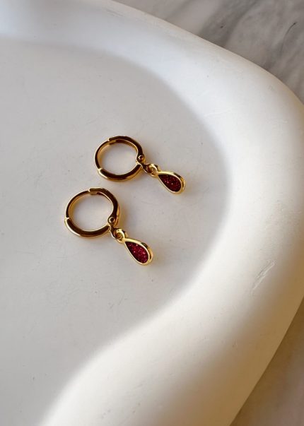 Red Mini Drop Hoops
